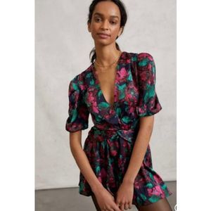 New Anthropologie Misa Clarisa Floral Pink Party Mini Dress Small